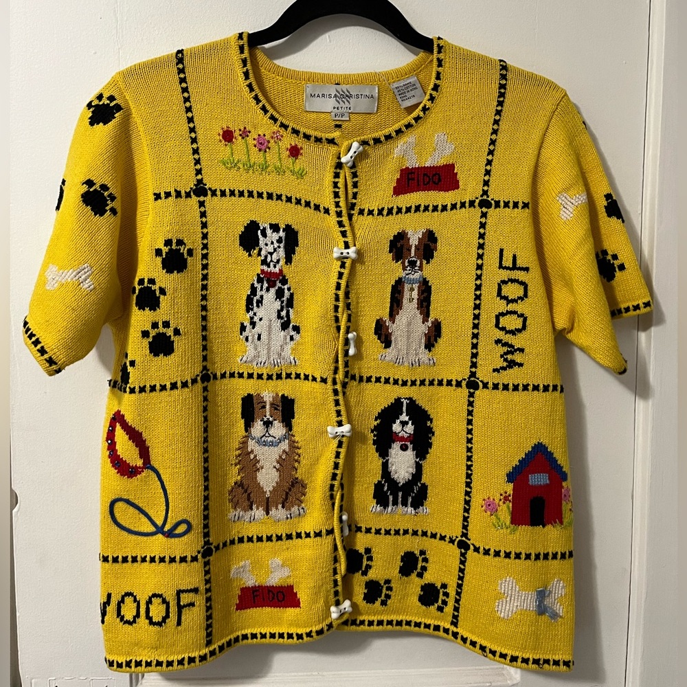 Vintage Yellow Dog Sweater